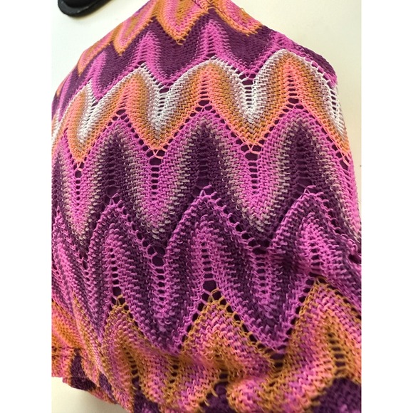 Hula Honey Halter Knit Swim Bikini Top - Size XS - Pink, Orange - NWT - Picture 4 of 6